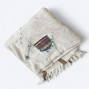 Artistic Accents Textured Llama‎ Woven Large Throw Blanket with Fringe Boho Chic